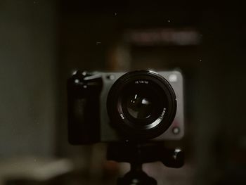 Close-up of camera