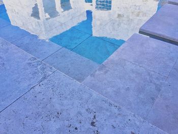 High angle view of swimming pool