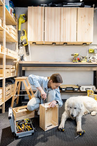 Boy with dog