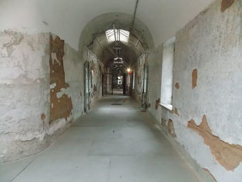 Empty corridor of building