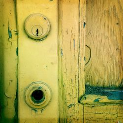 Close-up of wooden door