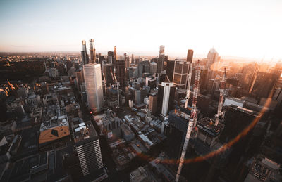 High angle view of cityscape