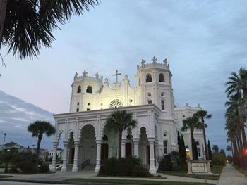 Low angle view of church against sky