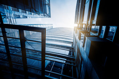 Directly below shot of building against sky