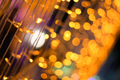 Defocused image of illuminated lights