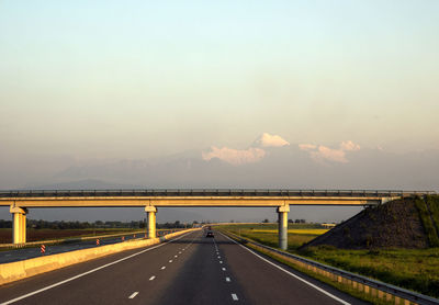 Road passing through landscape