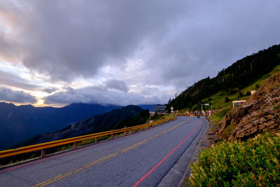 Highway of altitude 3158m at hehuan mountain.