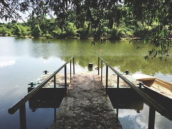 Pier on lake