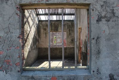 Interior of abandoned building