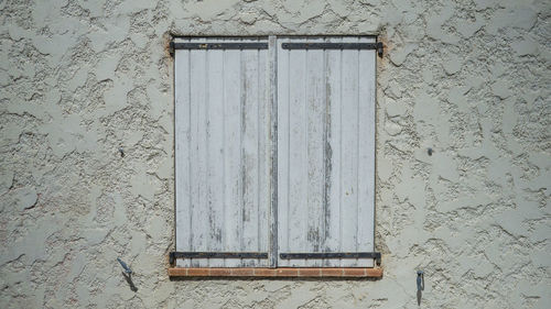 Close-up of window on building