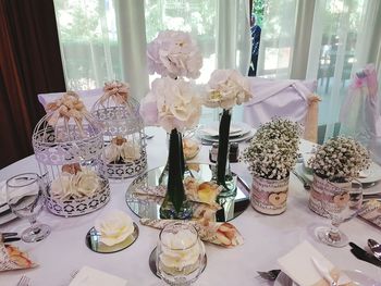 Flowers on table