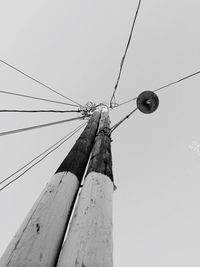 Low angle view of cables