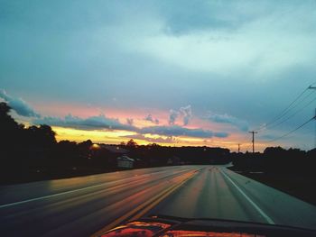 Road at sunset