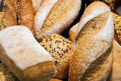 Close-up of bread in store