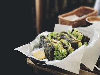 Close-up of food in plate