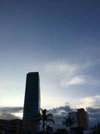 Low angle view of modern building against sky
