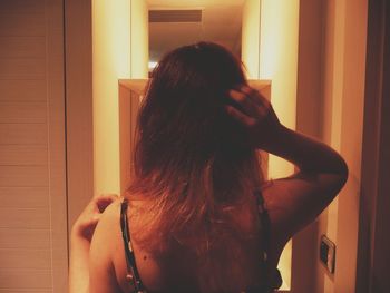 Young woman looking away