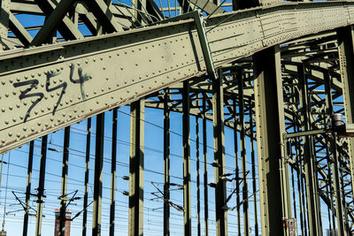 Low angle view of bridge against sky