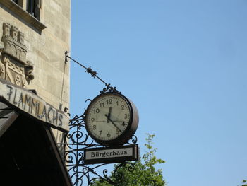 Low angle view of clock tower