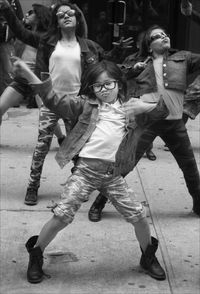 Boy playing in park