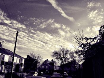 Low angle view of buildings against the sky