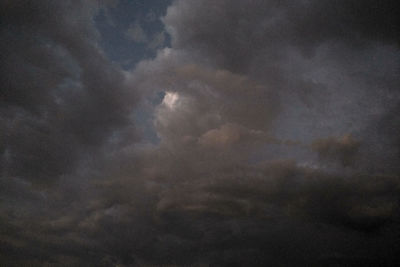 Low angle view of storm clouds in sky