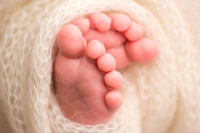 Close-up of baby feet