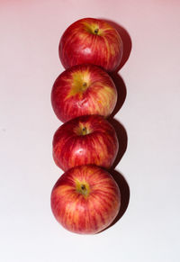 Close-up of apple against white background