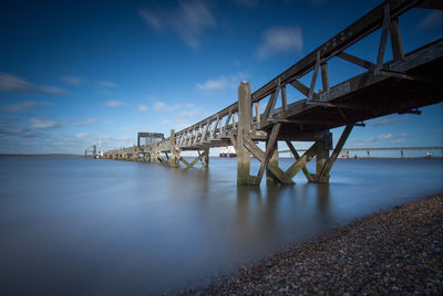 View of bridge over sea