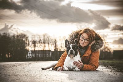 Portrait of a dog on the beach