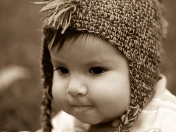 Close-up of cute toddler boy