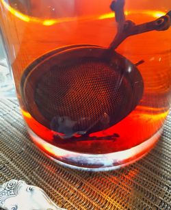 Close up of wineglass