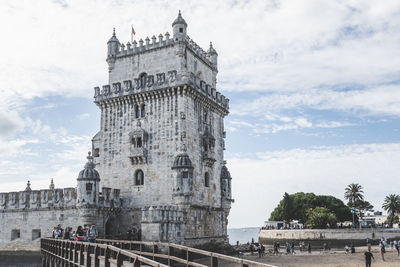 Belem tower of saint vincent , lisbon, portugal. beautiful 16th-century fortification. 