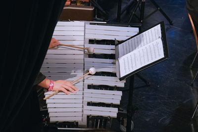 Musical instrument at a concert