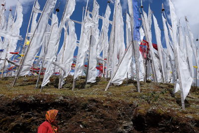 Clothes drying on clothesline