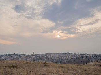 The panorama of the splendid city of matera