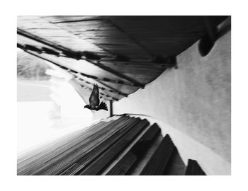 Digital composite image of man and buildings in city