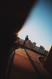 Low angle view of building against clear sky