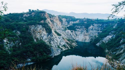 Scenic view of mountains in thailand