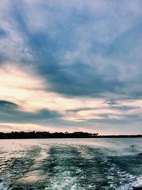 Scenic view of cloudy sky over sea