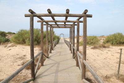 View of empty footpath