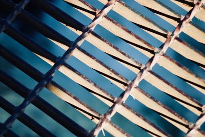 Full frame shot of window against blue sky