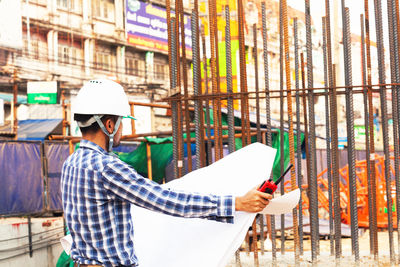 Man working at construction site