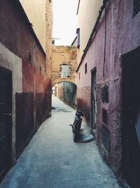 Alley in front of building