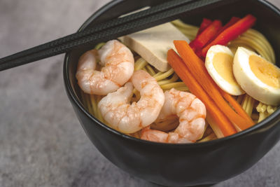 Close-up of food in bowl on table