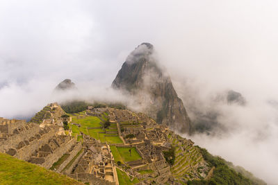 Panoramic view of old ruins against sky