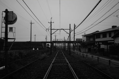 Railroad tracks against sky