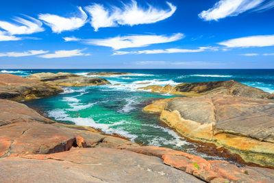 Scenic view of sea against sky