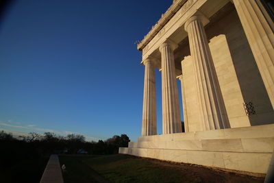 View of historical building against blue sky