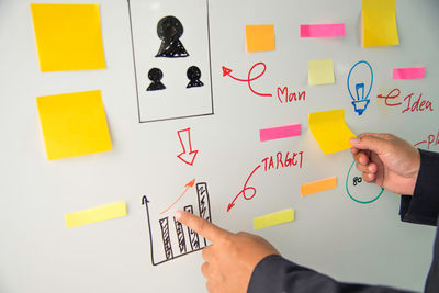 Cropped image of businessman working in office